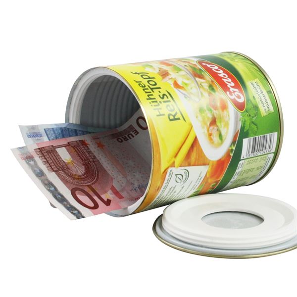 Schránka na hotovosť kľúče trezor konzerva Hühner Reis-Topf 12 x 10 cm