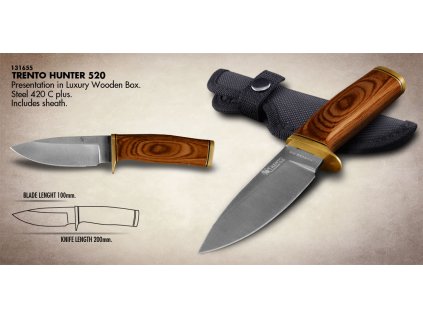 166182 trento hunter 520 polovnicky noz dyka s puzdrom
