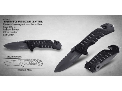 166254 trento rescue zytel takticky noz skladaci s puzdrom