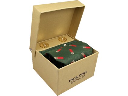 166836 polovnicky set gombiky a kravata brok zeleny