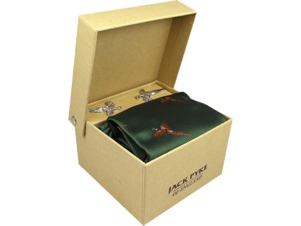 166851 polovnicky set gombiky a kravata bazant