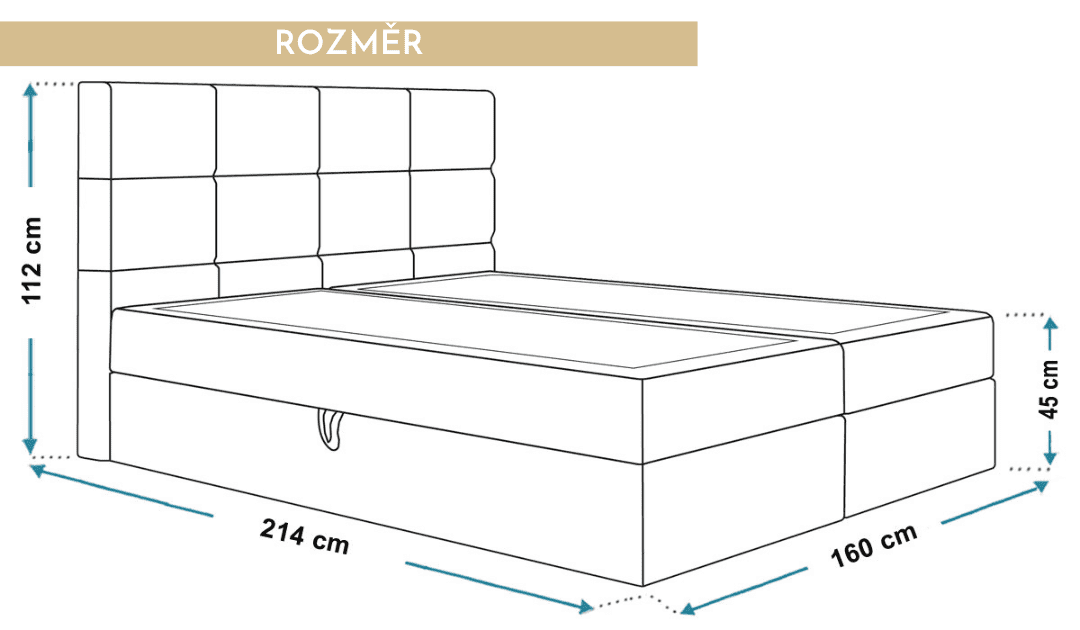 rozmery-dvouluzkova-postel-endy-160x200-cm
