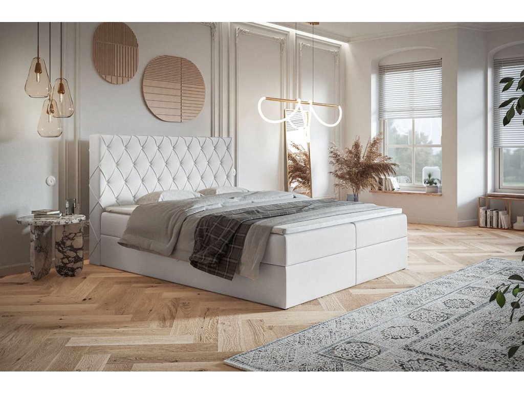 boxspring s krystalky dona 160x200 cm Madryt 920