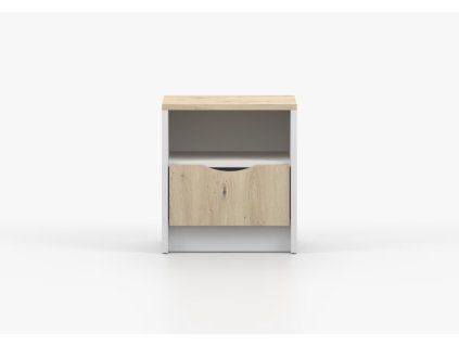 nocni stolek se zasuvkou jens bila predni strana