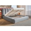pohodlna calounena postel crystal 180x200 cm dreveny rost ulozny prostor s matraci