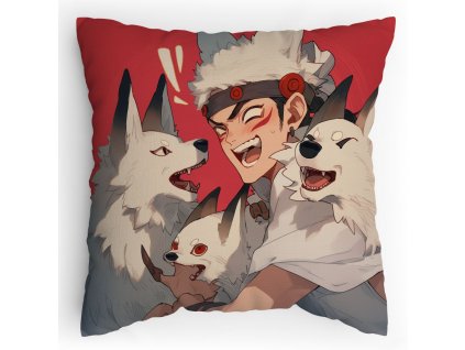01900100010 Polštářek s potiskem Kurutta ōkami