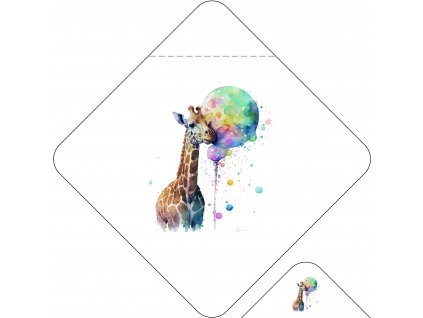 01505200067 Žirafa a bubliny Vodovky Splitcolored