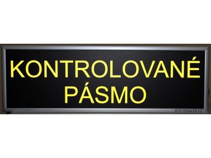 LED nápis KONTROLOVANÉ PÁSMO