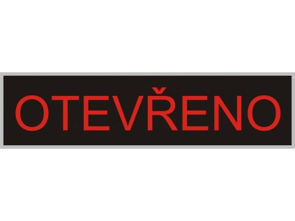 N 30 OTEVŘENO 600x150 mm