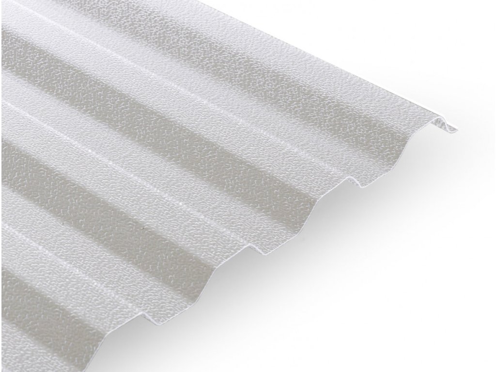 Polykarbonátová trapézová deska Guttagliss Makro CST 1,1 mm - čirá (Rozměr 2000 x 1045 mm, Barva čirá, Parametry Materiál: polykarbonát, Rozměr vlny: 76 / 18 mm, Varianta: Guttagliss Makro CST (2,09))