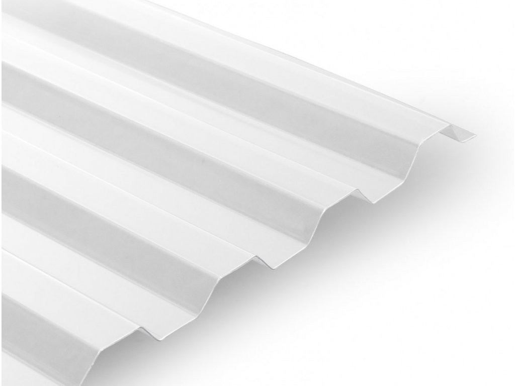Polykarbonátová trapézová deska Guttagliss Makro - čirá (Rozměr 3000 x 1060 mm, Barva čirá, Parametry Materiál: polykarbonát, Rozměr vlny: 76 / 18 mm, Varianta: Guttagliss Makro (3,18))
