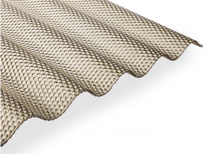 Polykarbonátová vlnitá deska Guttagliss WABE - bronz (Rozměr 2000 x 1050 mm, Barva bronz, Parametry Rozměr vlny: 76 / 18 mm, Varianta: Guttagliss WABE (2,1))