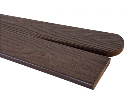 WPC plotovka Guttafence 3D oboustranný dřevodekor (Rozměr 71 x 11 x 1000 mm, Barva oak brown, Varianta Guttafence WPC plotovka 3D s rovnou hlavou)