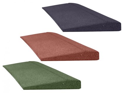 Gumový obrubník nájezdový (Rozměr 100 x 25 x 1/4 cm, Barva zelená, Varianta gumový obrubník nájezdový)