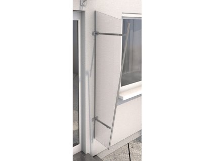 Boční stěna ke vchodové stříšce Guttavordach PT/GR (Rozměr 185 x 60 cm, Barva stříbrná / čirá, Varianta Guttavordach boční stěna PT/GR akryl)