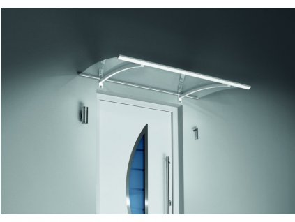 Vchodová stříška Guttavordach LED Technik P (Rozměr 150 x 90 cm, Barva stříbrná / čirá, Varianta Guttavordach LED Technik P)