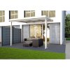 Hliníková pergola Terrassendach Premium - bronzový akryl / bílá konstrukce (Rozměr 3,09 x 3,06 m, Varianta Terrassendach Premium - bronzový akryl / bílá konstrukce)