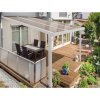 Hliníková pergola Terrassendach Premium - bronzový akryl / bílá konstrukce (Rozměr 3,09 x 3,06 m, Varianta Terrassendach Premium - bronzový akryl / bílá konstrukce)