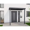 Vchodová stříška Guttavordach BS PLUS LED strip se sloupky (Rozměr 160 x 90 cm, Barva antracit, Varianta PLUS LED strip se sloupky odtok P)