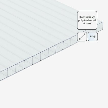 Komůrkový polykarbonát 6 mm čirá
