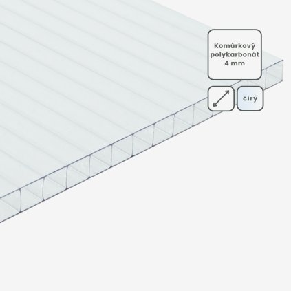 Komůrkový polykarbonát 4 mm čirá