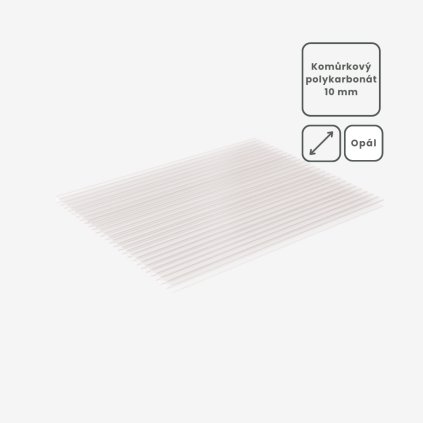 Komůrkový polykarbonát 10 mm Opál