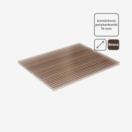 Komůrkový polykarbonát 10 mm bronz