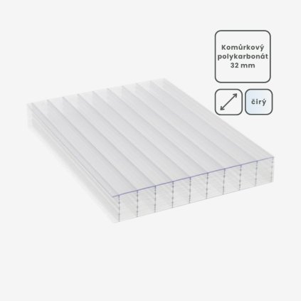 Vícestěnný komůrkový polykarbonát 32 mm