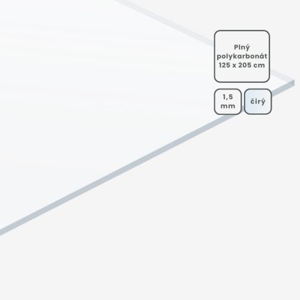 Plný polykarbonát 1,5 mm mm