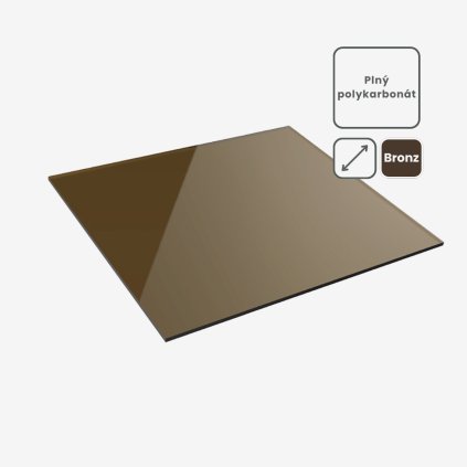 Plný polykarbonát Bronz