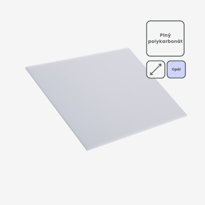 Plný polykarbonát Opál