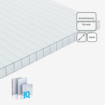 Komůrkový polykarbonát 16 mm opál IQ RELAX