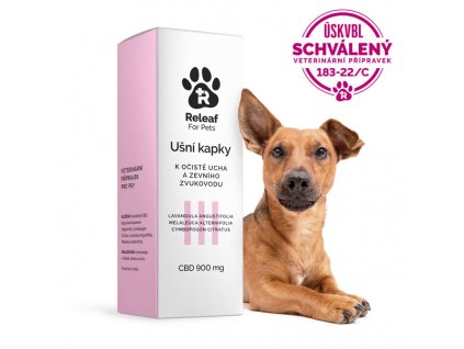 Releaf CBD olej pro psa obchod veterinarni pripravek usni kapky 900mg boxreachback USKVBL 600x600