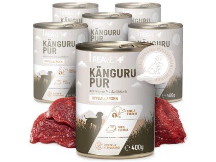 hundenassfutter kaenguru pur 6 x 400g