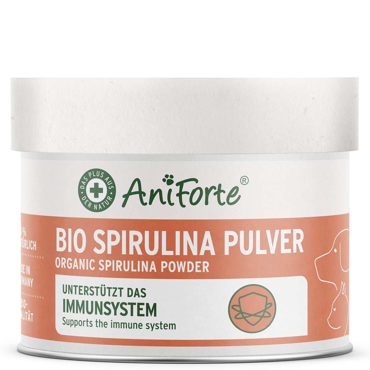 AniForte Bio spirulina - organický prášek pro psy a kočky (250 g)