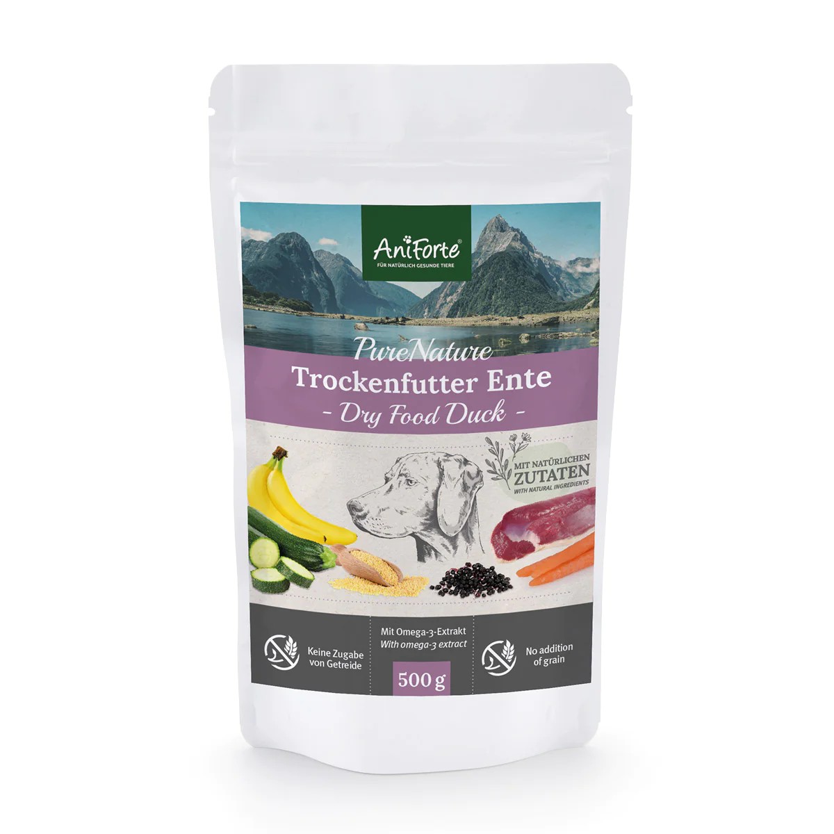 AniForte Vysoce kvalitní prémiové granule - Kachna s jáhly (500 g - 12,5 kg) Hmotnost: 0,5 kg