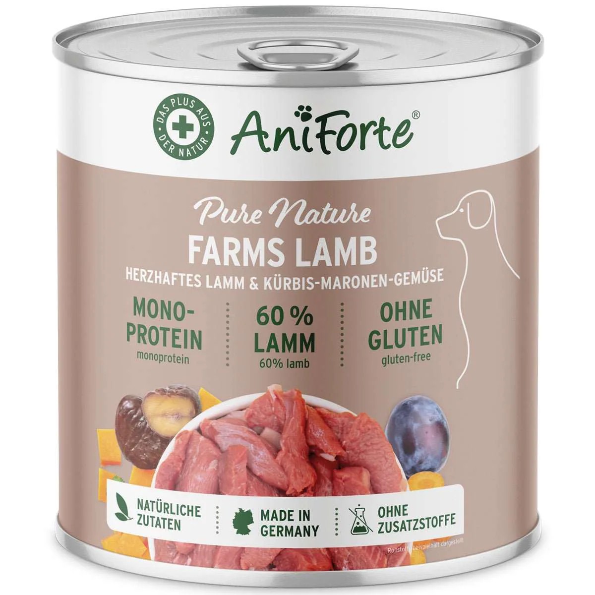 AniForte Mokré krmivo FarmsLamb - jehněčí maso s dýní (400 g - 800 g) Počet a hmotnost: 1 x 400g