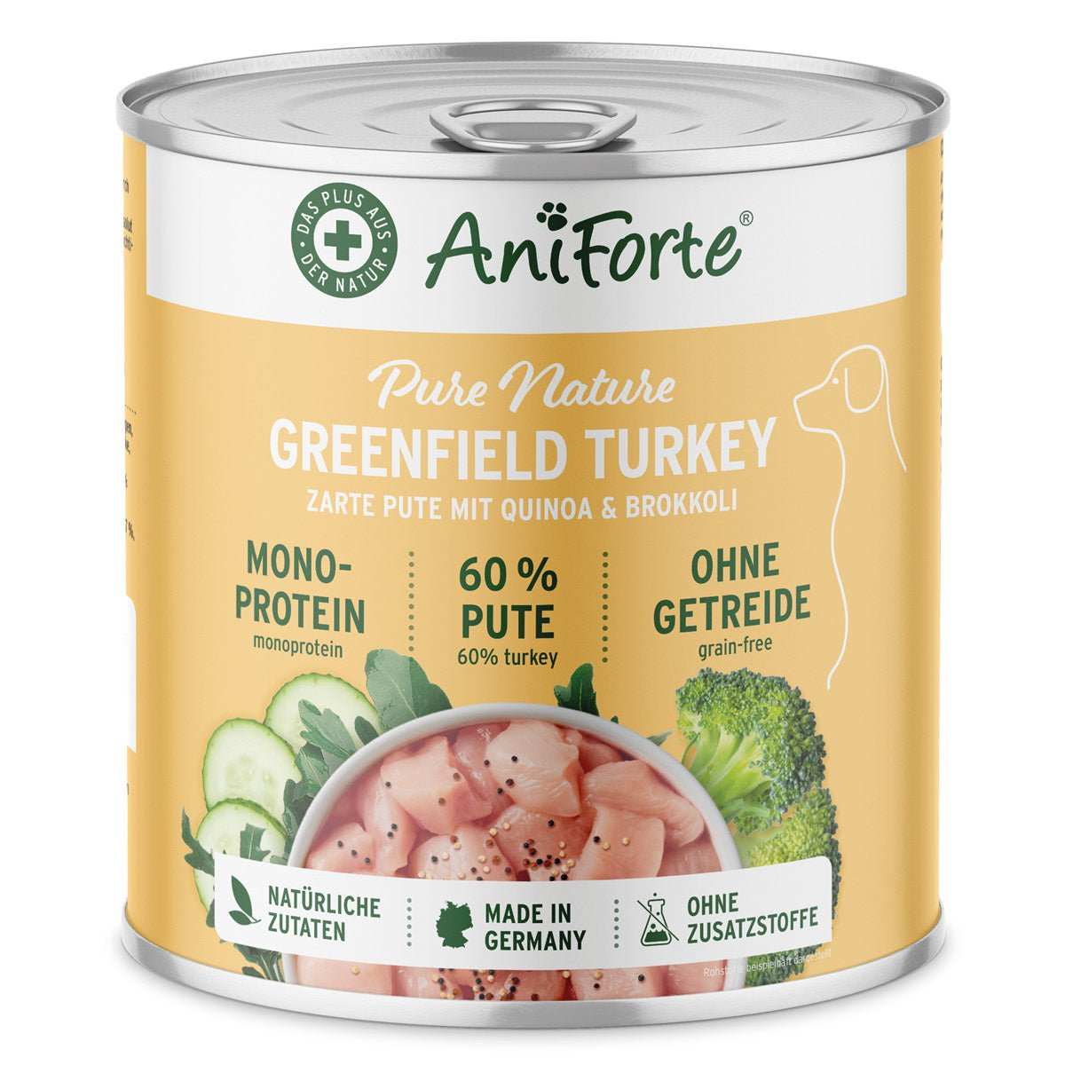 AniForte Mokré krmivo GreenfieldTurkey - krůtí maso s quinoa (400 g - 800 g) Počet a hmotnost: 1 x 400g