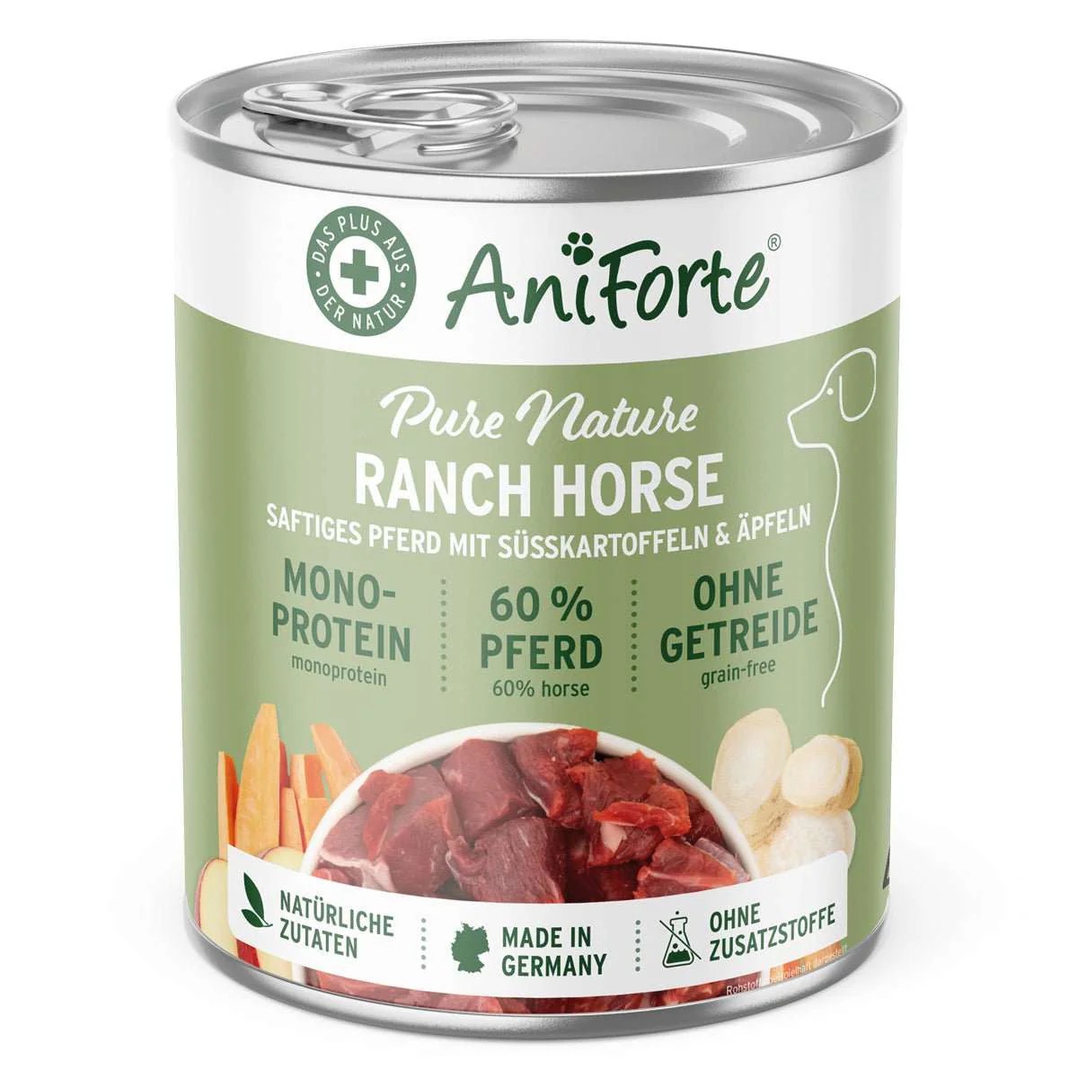 AniForte Mokré krmivo RanchHorse - koňské maso s batáty a jablky (400 g - 800 g) Počet a hmotnost: 1 x 400g