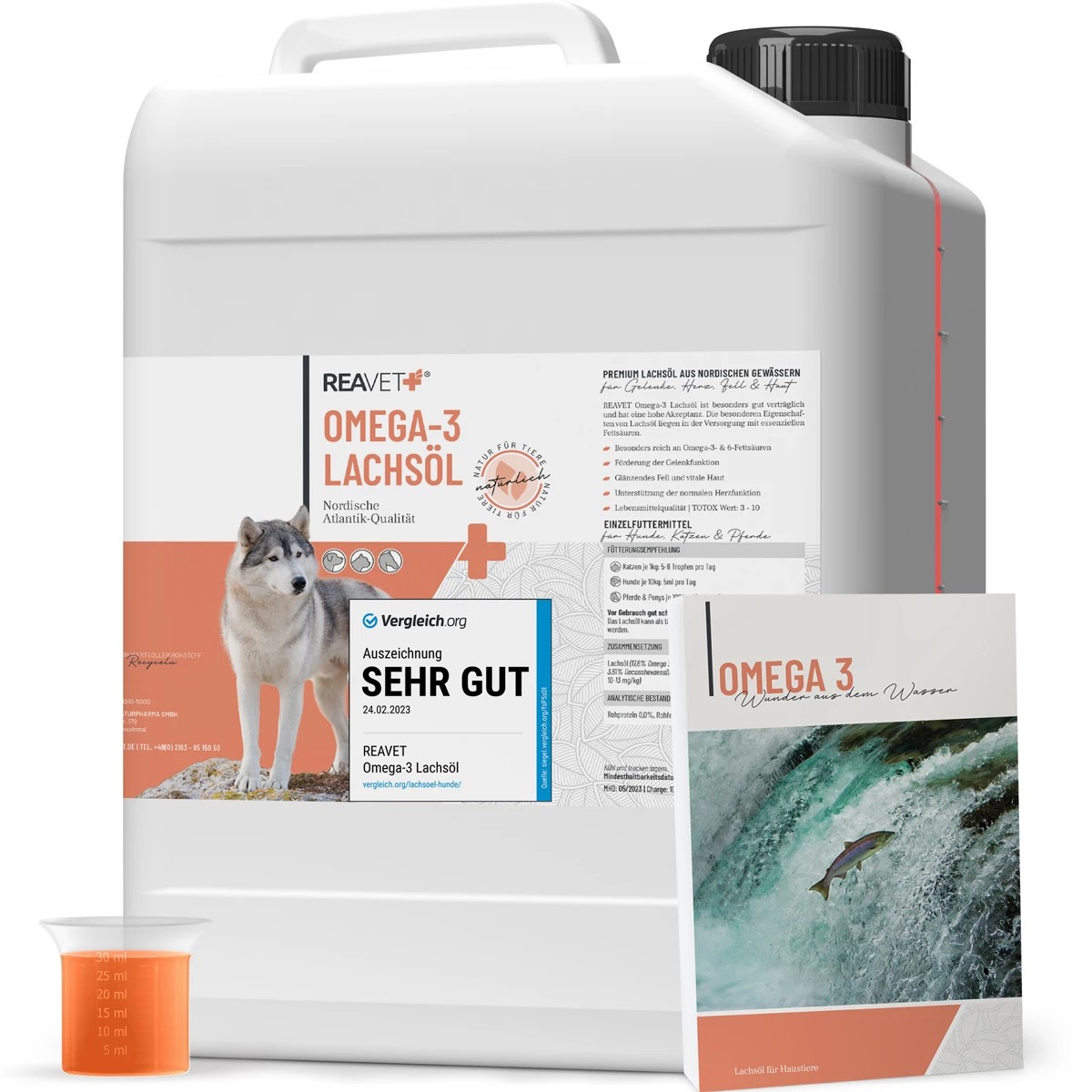 REAVET Omega-3 lososový olej (250 ml - 5 l) Objem: 5 litrů