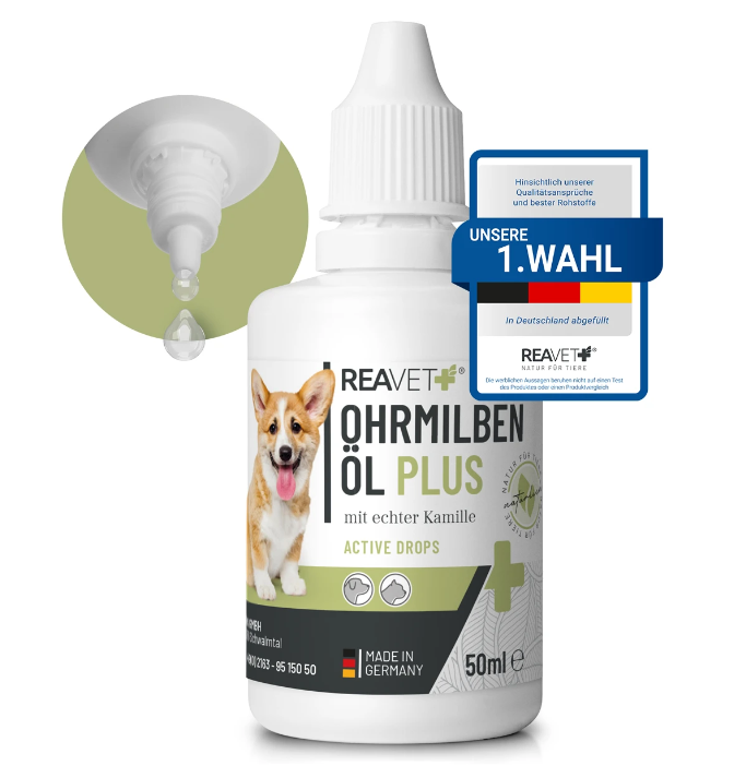 REAVET Ušní olej na roztoče Plus - pes (50 ml - 110 ml) Objem: 50 ml