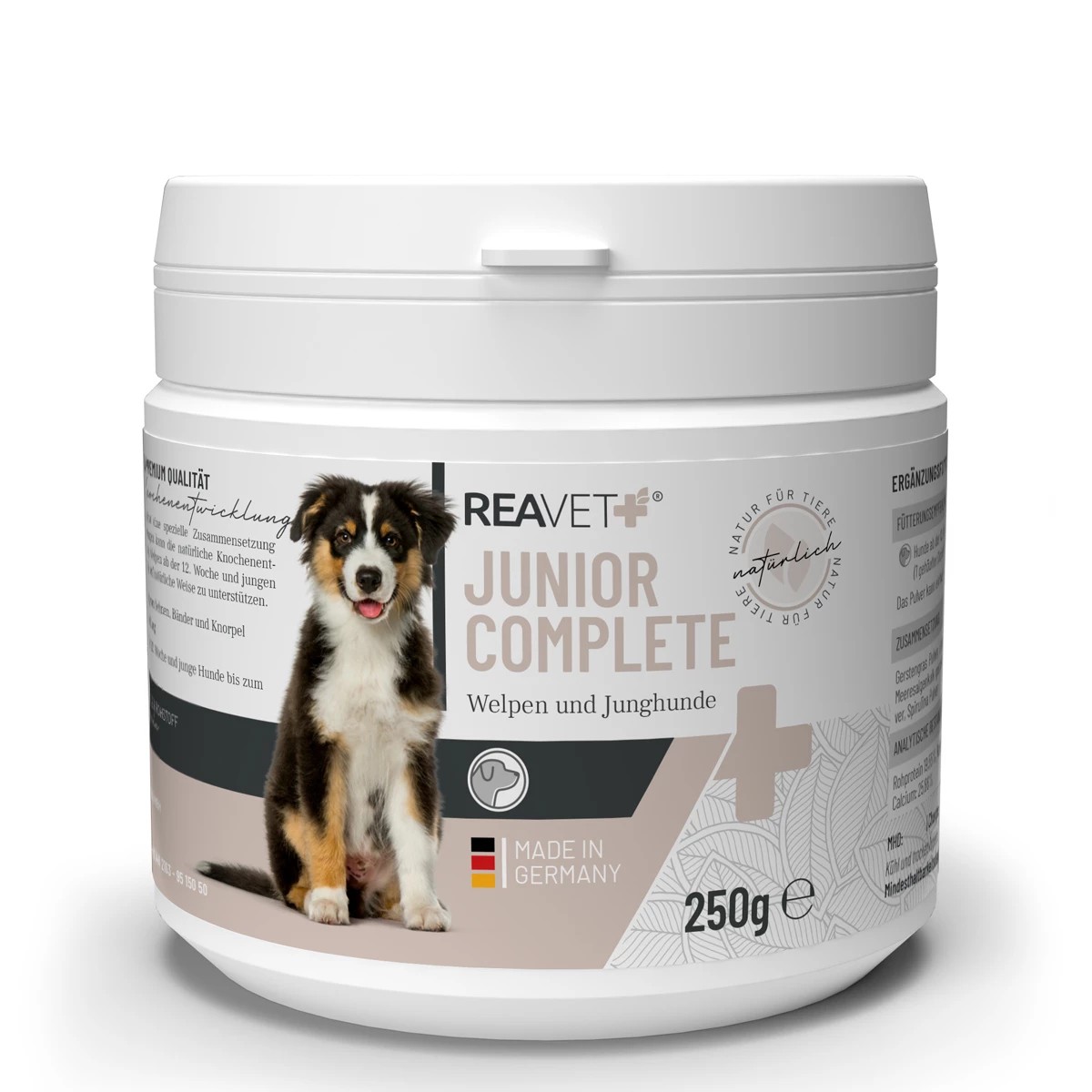 REAVET Junior Complete pro štěňata a mladé rostoucí psy (250 g)