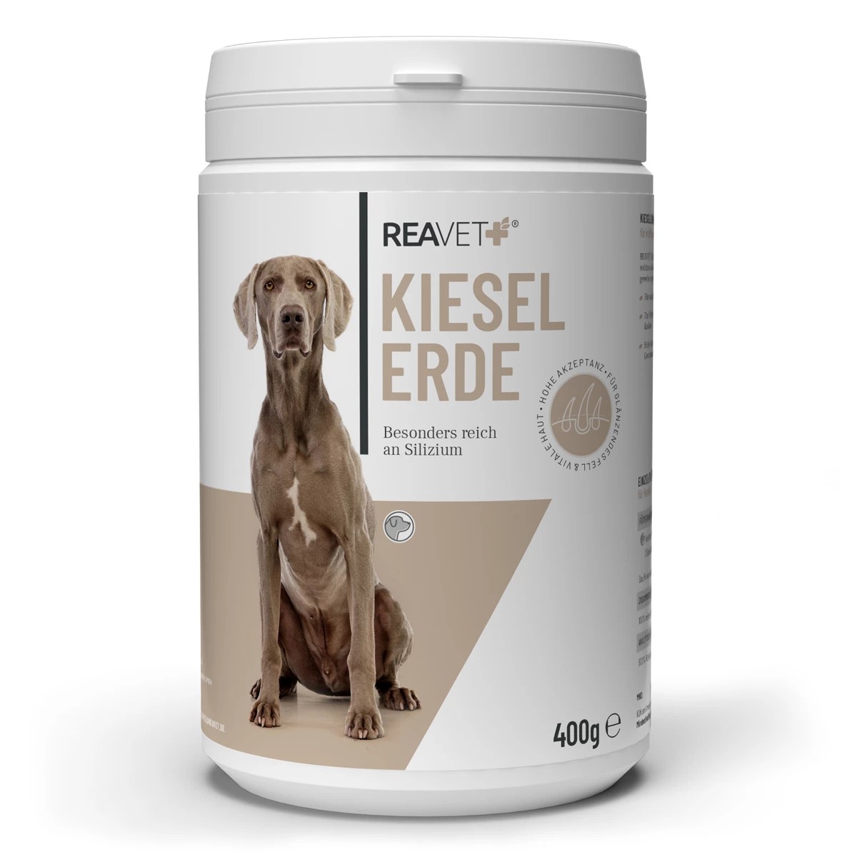 REAVET Oxid křemičitý pro vitální kůži a lesklou srst (400 g)
