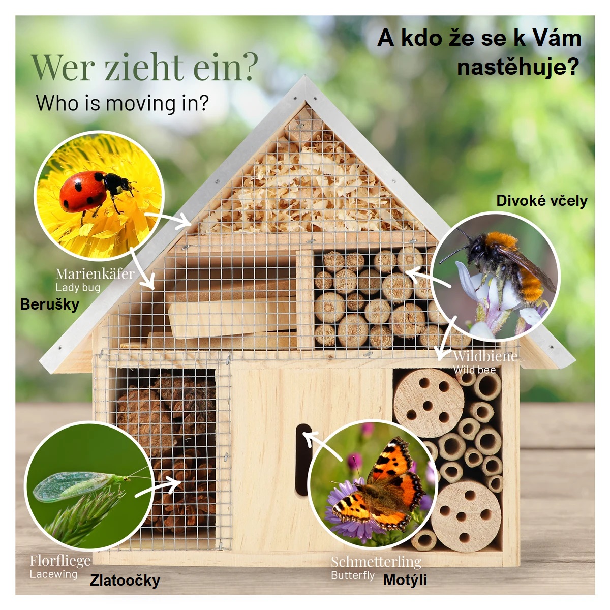 REAVET Hmyzí hotel s plechovou střechou