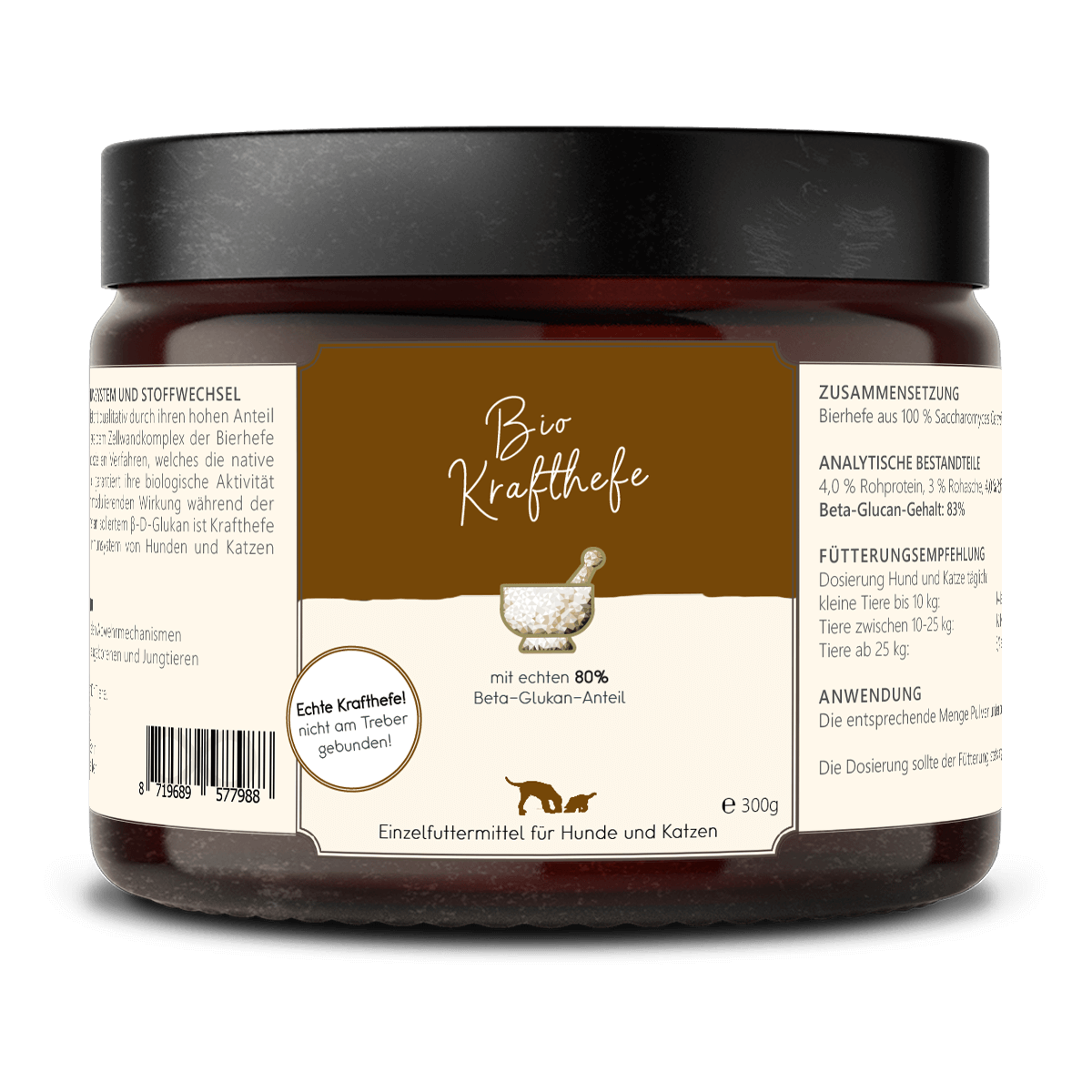 Waldkraft Kraft kvasnice s 80% obsahem beta-glukanu (300 g) Hmotnost: 300 gramů