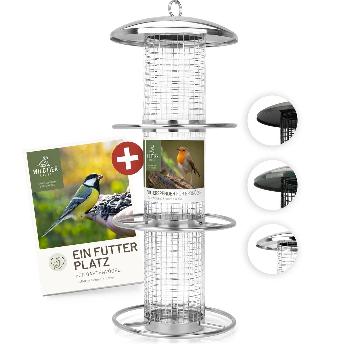 REAVET Krmný sloupek na arašídy - více barev (výška 35 cm) Barva: Stříbrná