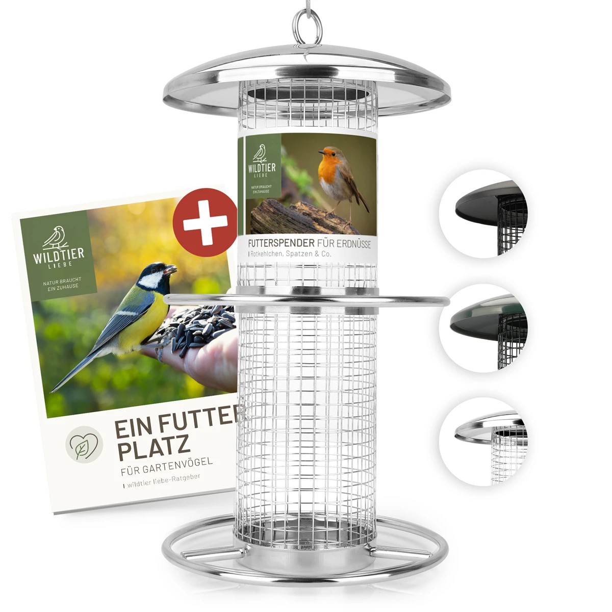 REAVET Krmný sloupek na arašídy - více barev (výška 26 cm) Barva: Stříbrná