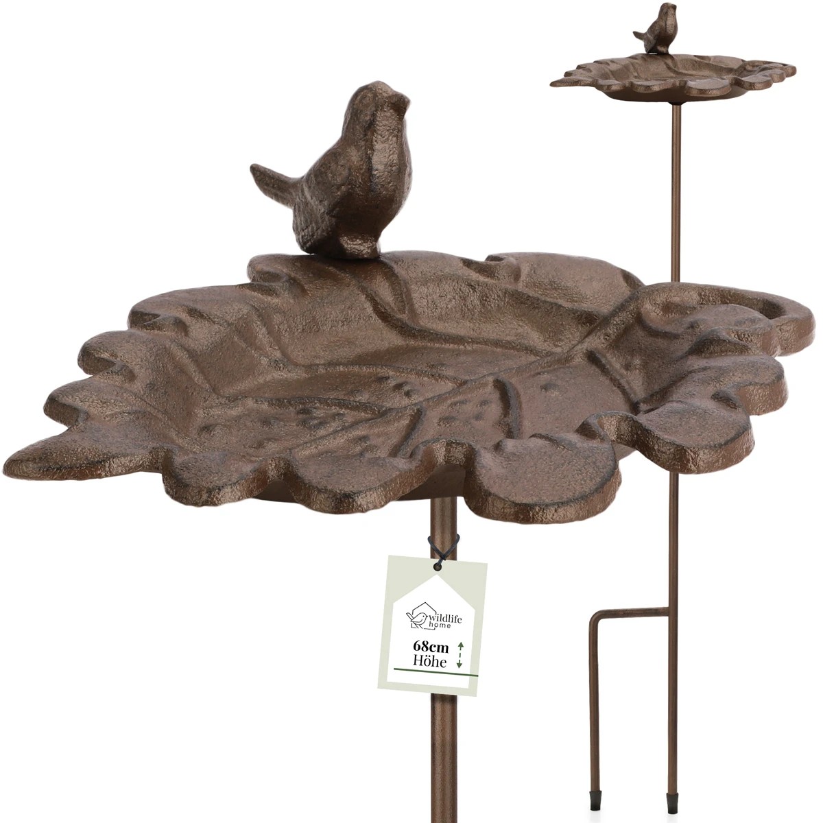 REAVET Ptačí koupel na tyči s dubovým listem