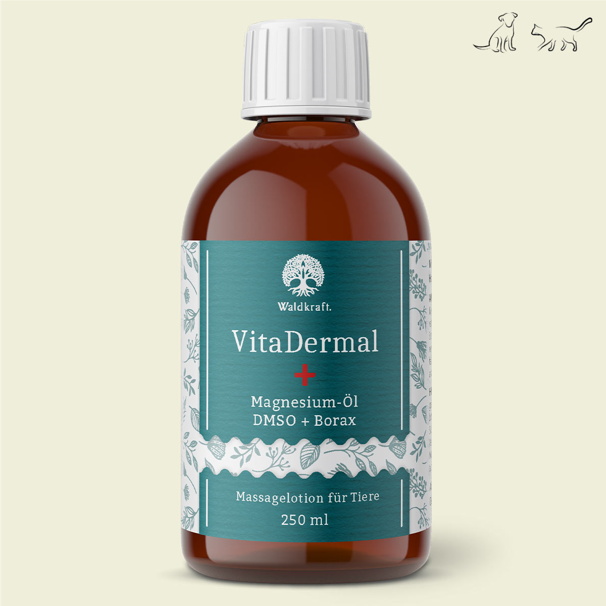 Waldkraft VitaDermal+ -> Masážní mléko (s hořčíkovým olejem, DMSO a Borax) bohaté na minerály (250 ml)