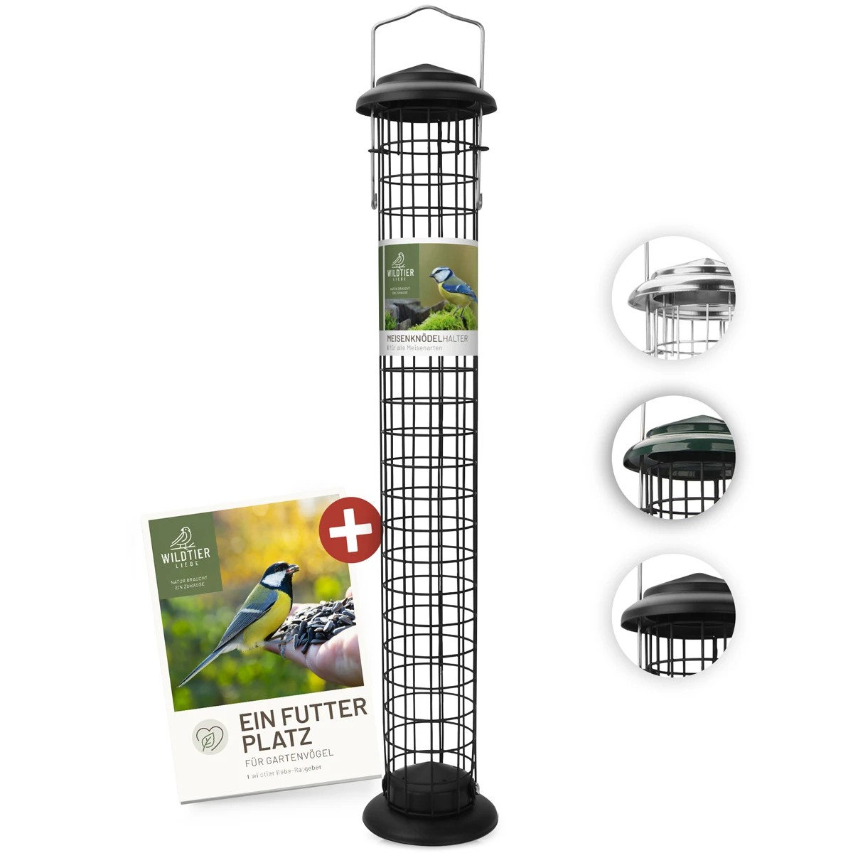 REAVET Krmný sloupek na lojové koule - více barev (výška 52 cm) Barva: Černá